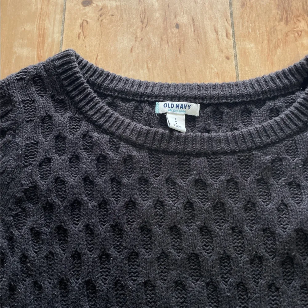 Old Navy cable knit sweater,‎ women’s size small, black - Image 2