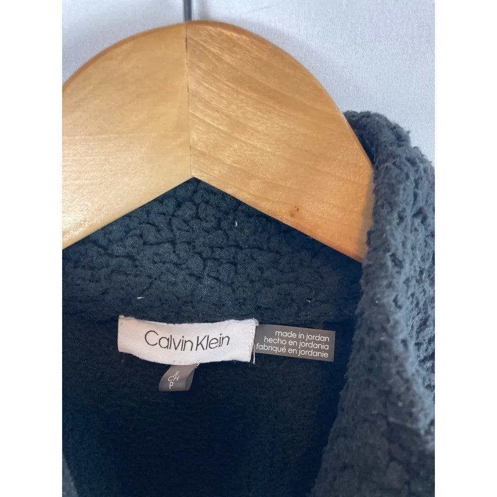 Calvin Klein Fuzzy Zip Up Sweater Jacket Size Small - Image 3