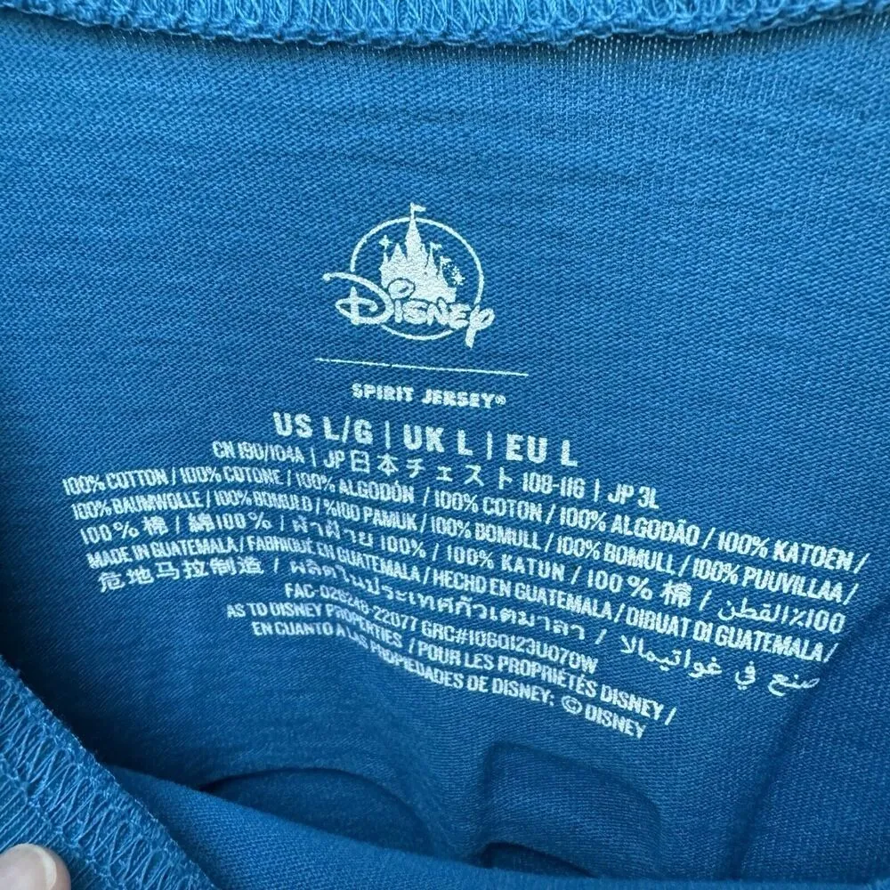 SPIRIT JERSEY Walt Disney World Long Sleeve Shirt Blue Green XL Oversized Mickey - Image 3