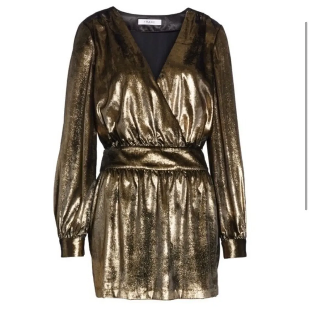 FRAME Metallic Velvet Minidress - Image 2
