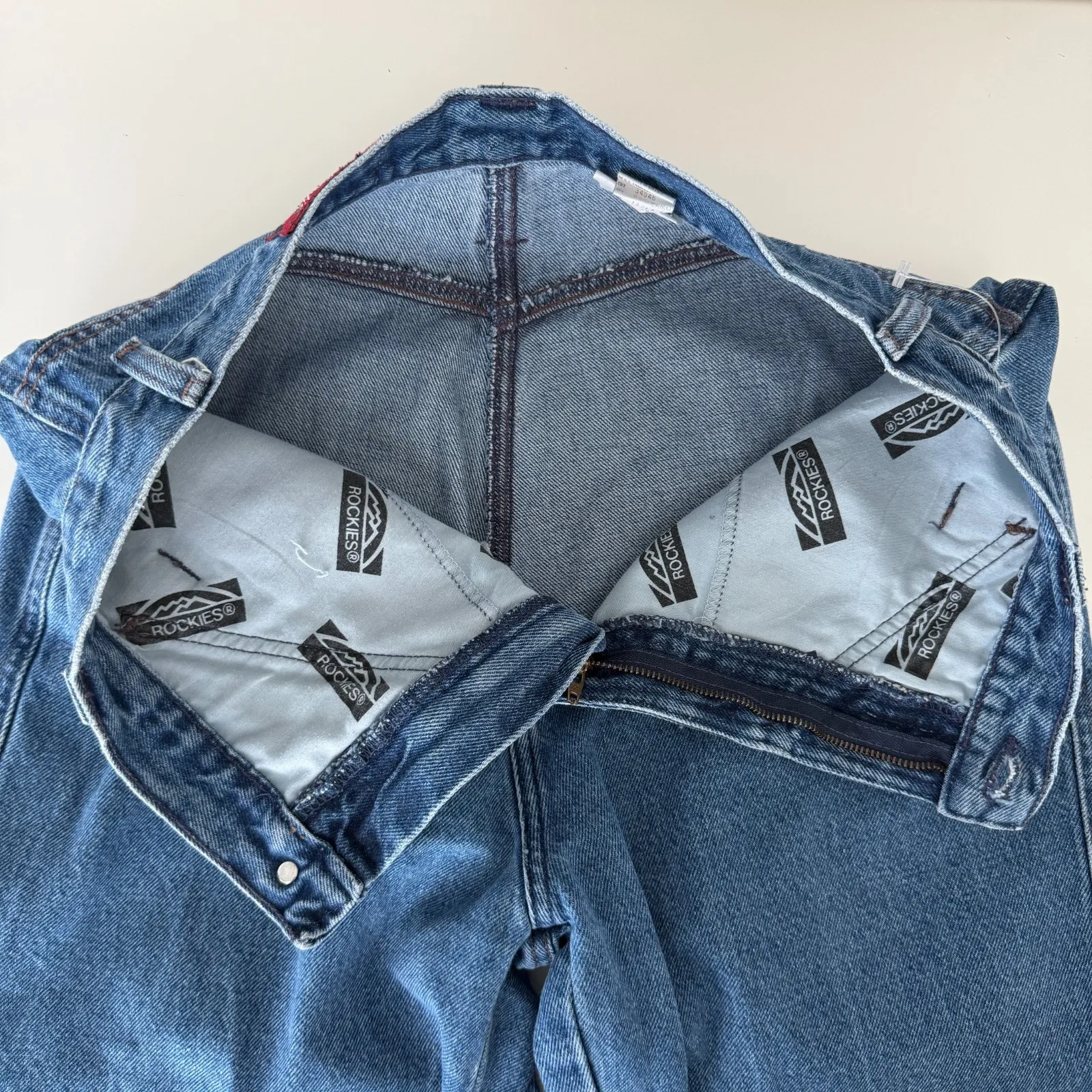 Vintage Rockies Rocky Mountain Jeans Womens 29x34 High Rise Western Bareback Blue Size 29 - Image 10