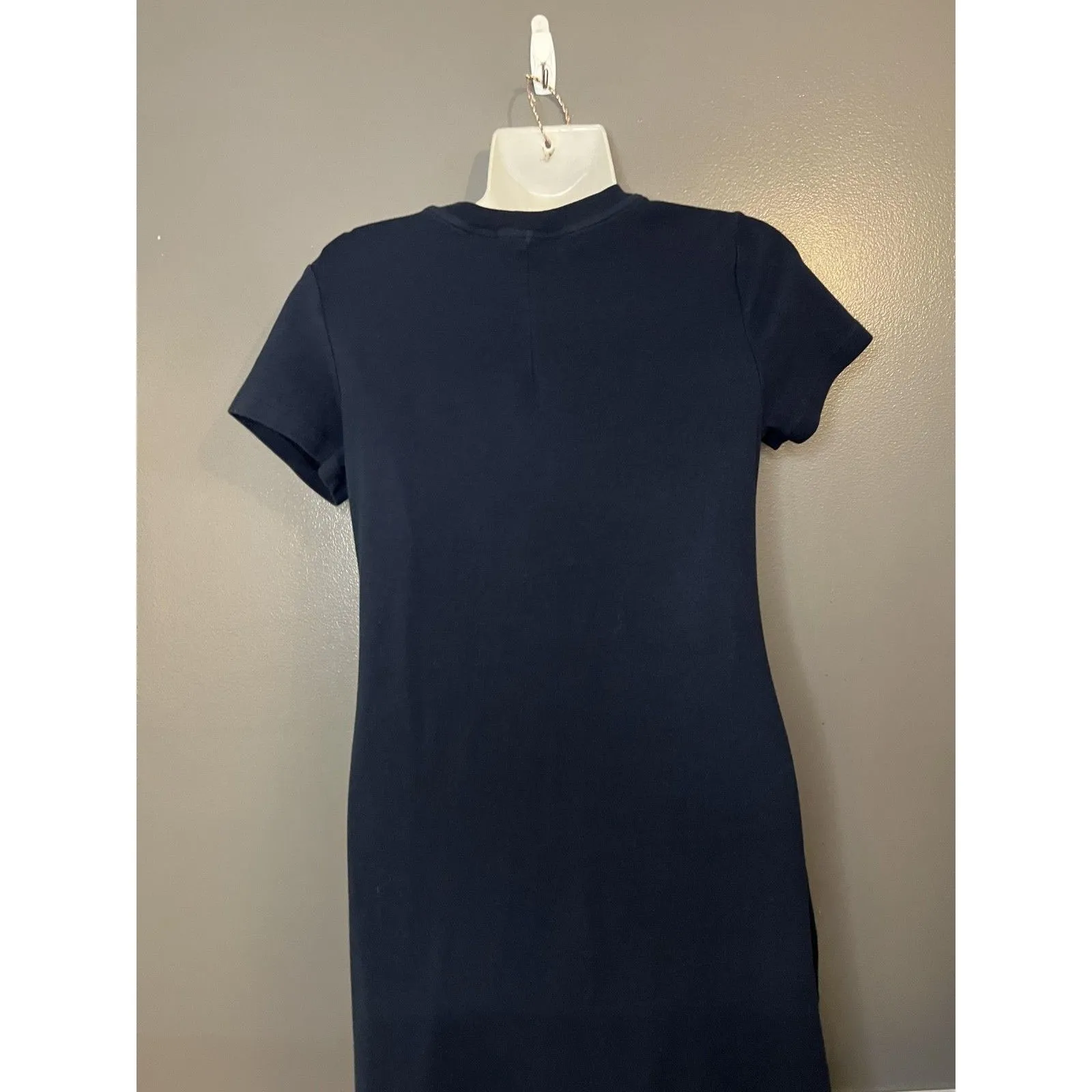 Stateside Dress Womens Medium Navy Short Sleeve T Shirt Knee Length Made USA - Image 7