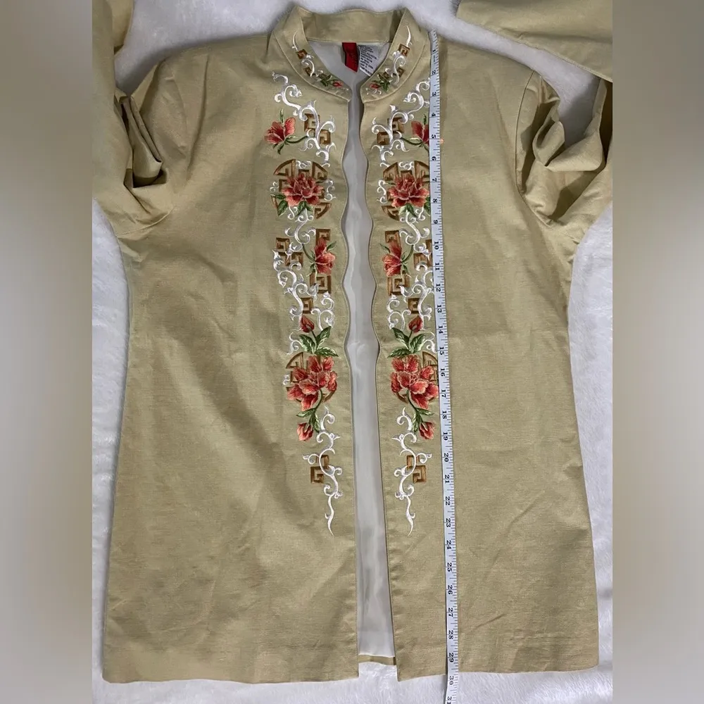 Look East Linen Blend Long Sleeve Shacket… Shirt Jacket. Size Medium - Image 6