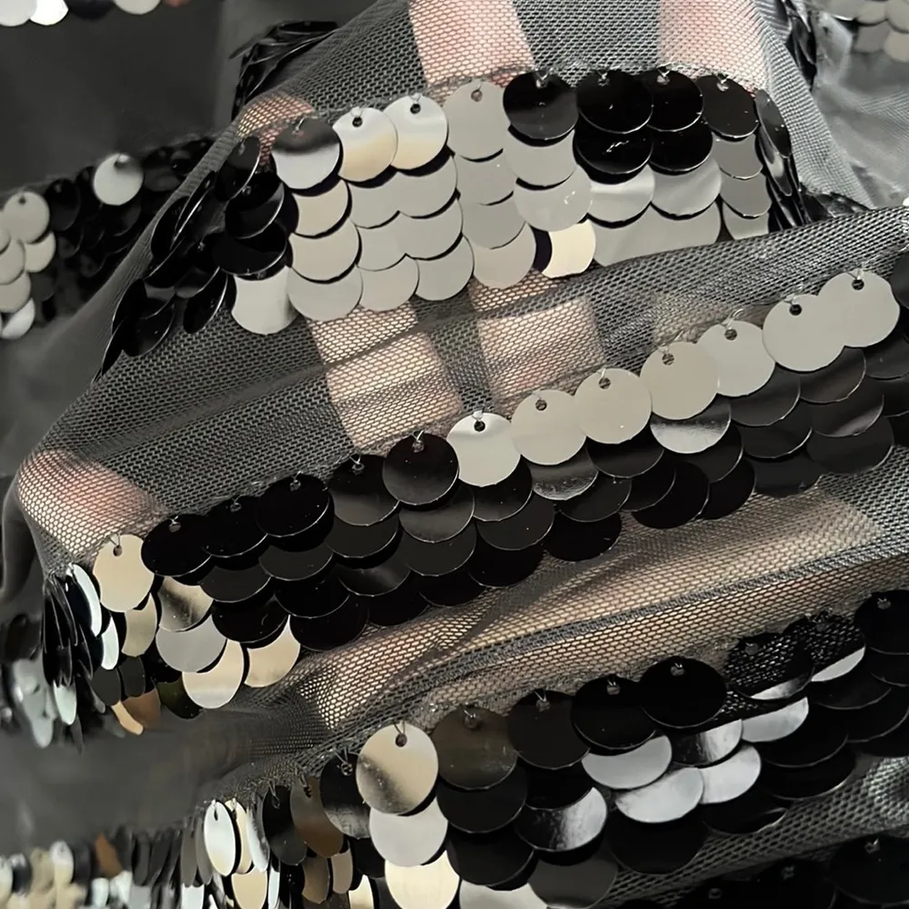 NWT Torrid Sheer Mesh Stripe Sequin Top Black Size 2X - Image 6