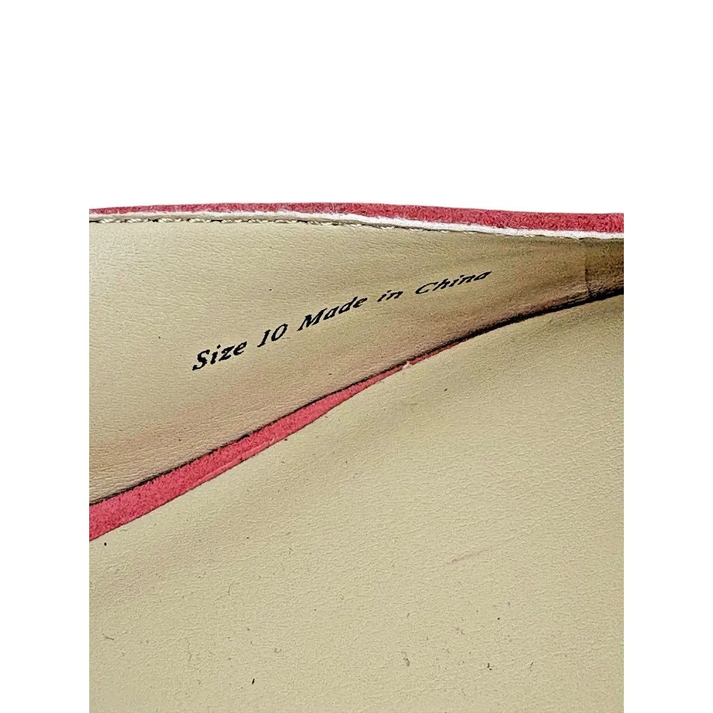 *Dolce Vita Ramano Flats Womens Size 10 Pink Coral Suede Leather Acadamia Career - Image 11