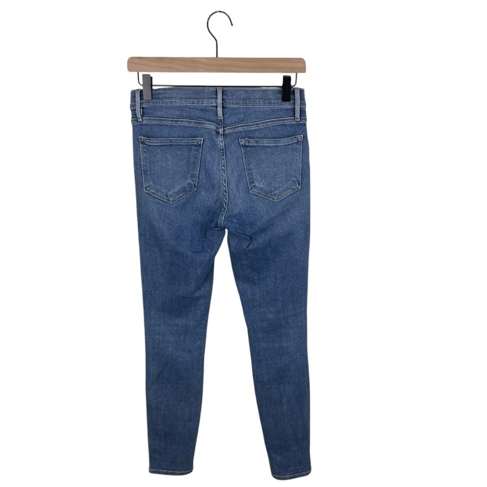 FRAME Denim Le Skinny De Jeanne Kitty Hawk Wash Distressed Jeans Women's Size 28 - Image 2