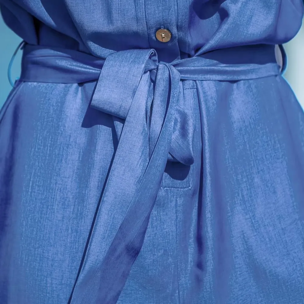 Cupshe  Button Front v Neck Wide leg Jumpsuit Size xl - Image 6