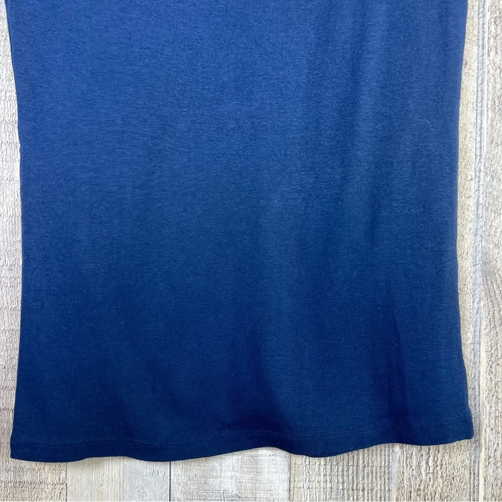 Anne Taylor Petite Small Navy Blue Short Sleeve Crewneck T-shirt - Image 2