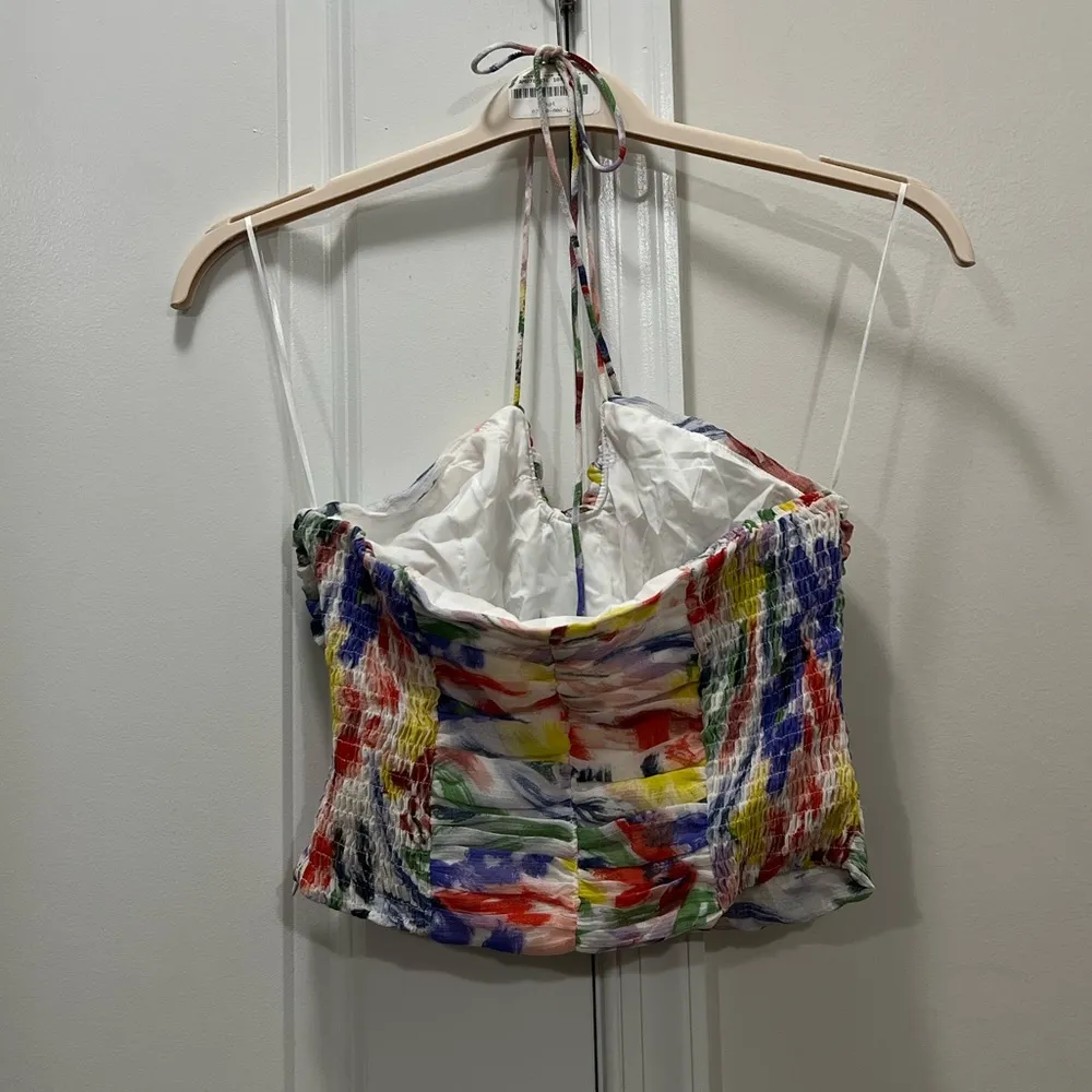 AQUA  Multicolor Halter Crop Top Size Small - Image 3