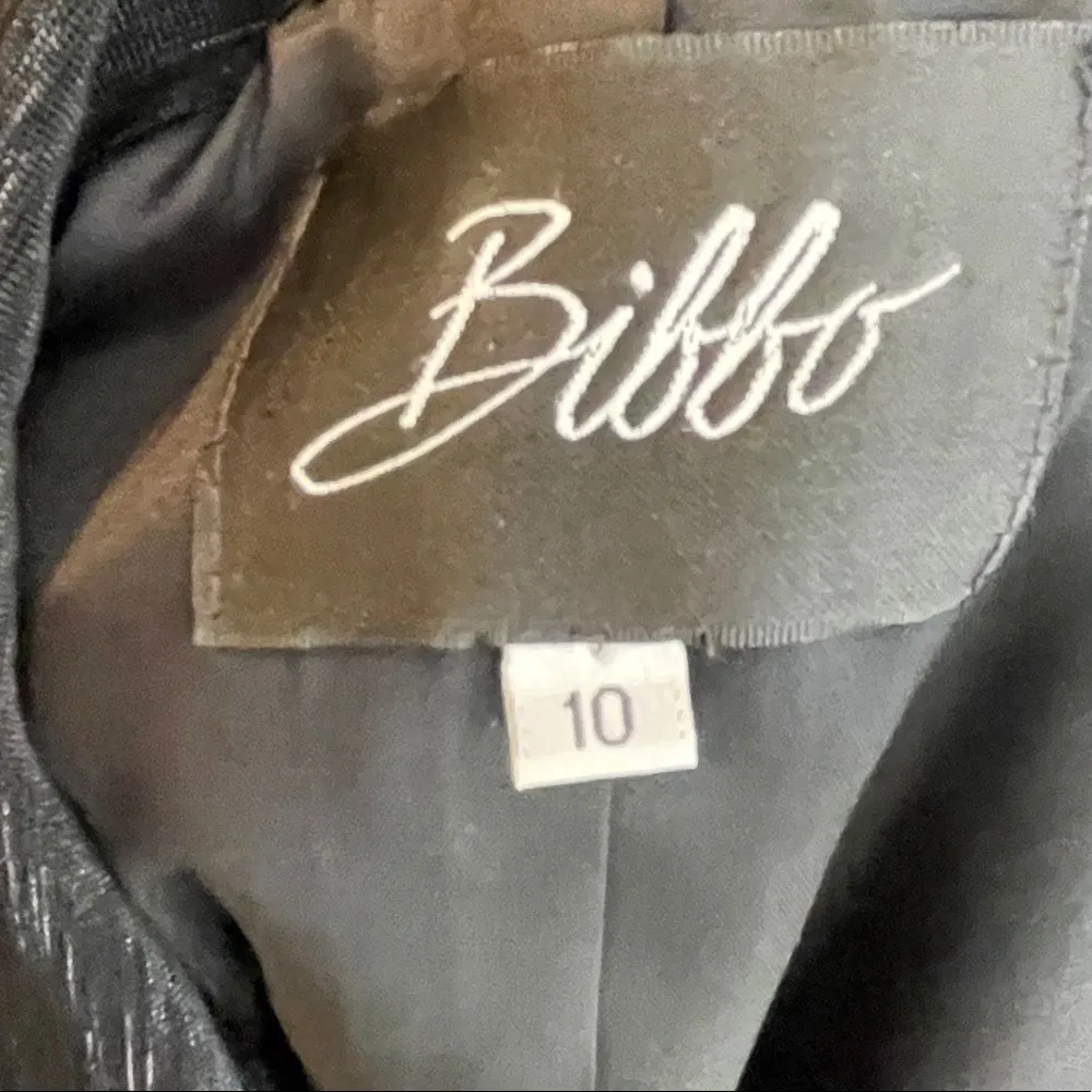 Vintage Bibbo Black Metallic Blazer Size 10 - Image 2