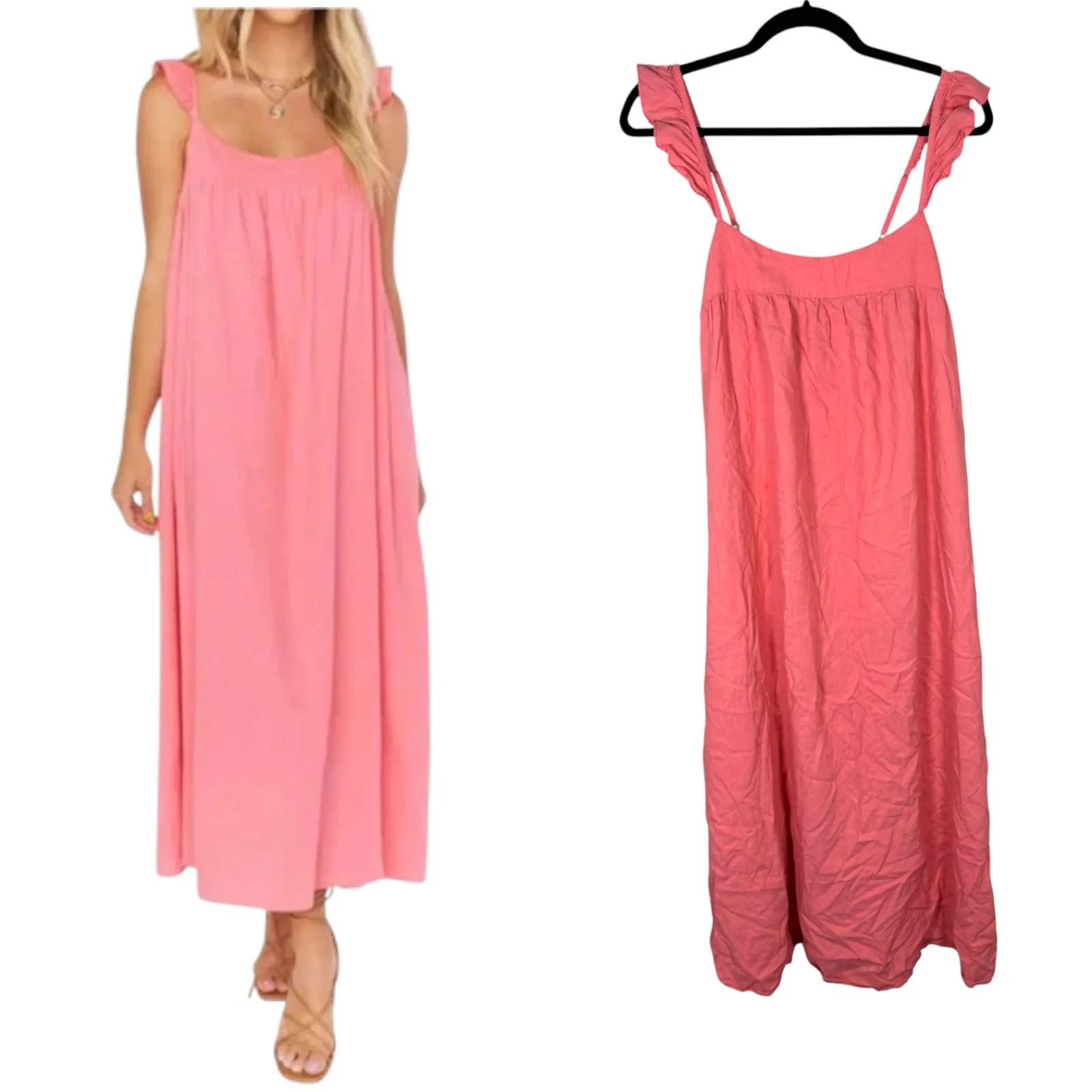 Show Me Your Mumu Oasis Pink Midi Summer Resort Bold Statement Dress Size Small - Image 2