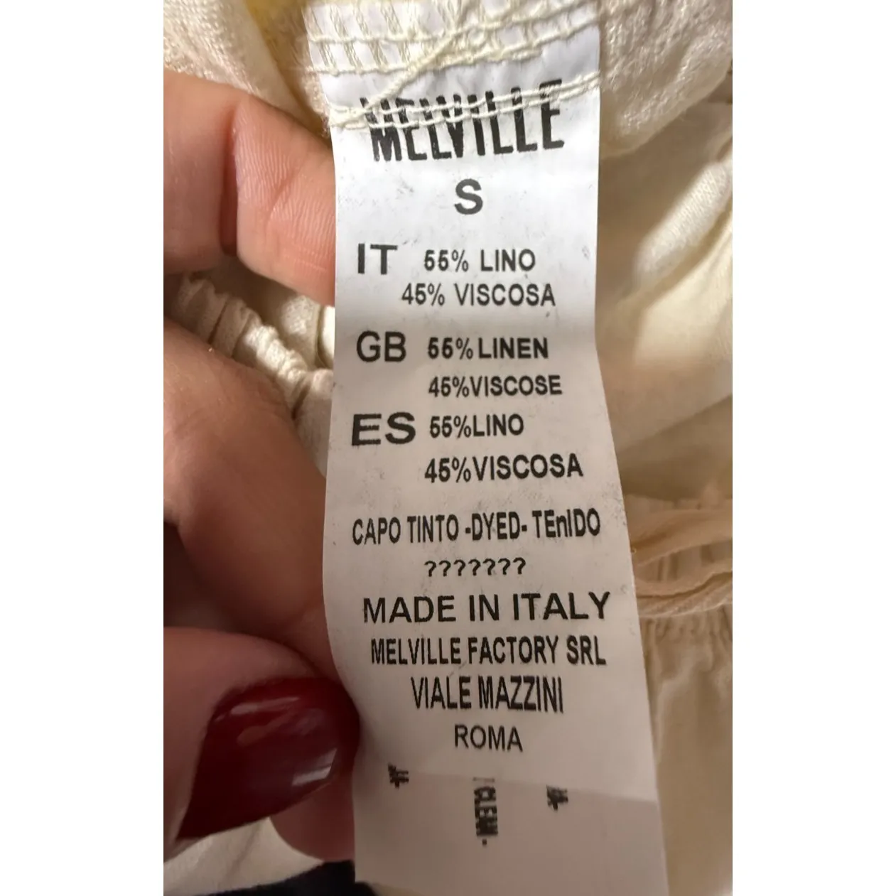 Mellville Women Cargo Pants Linen Blend Wide Leg Sz S Made Italy Lagenlook Cream - Image 4