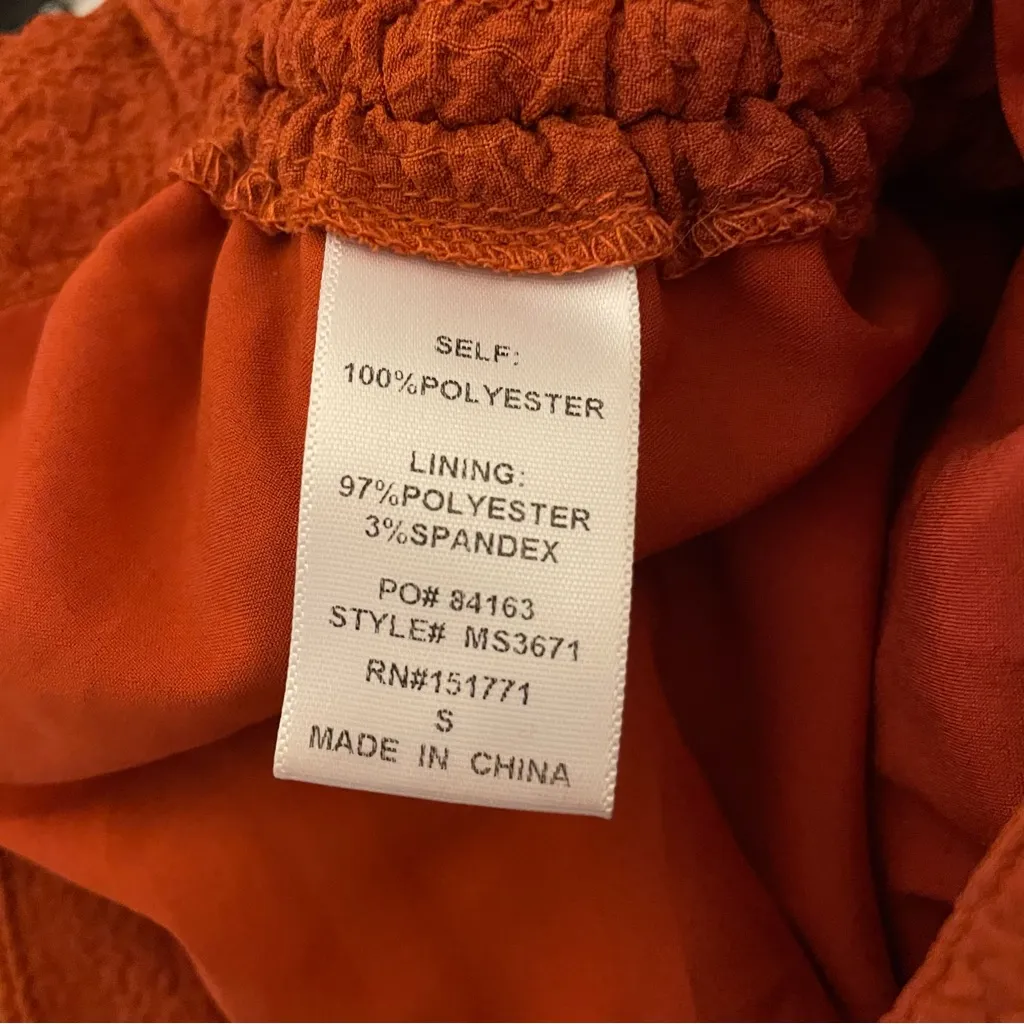 Le Lis Side Ruch Mini Skirt, Burnt Orange/Terracotta, Size S, EUC - Image 7