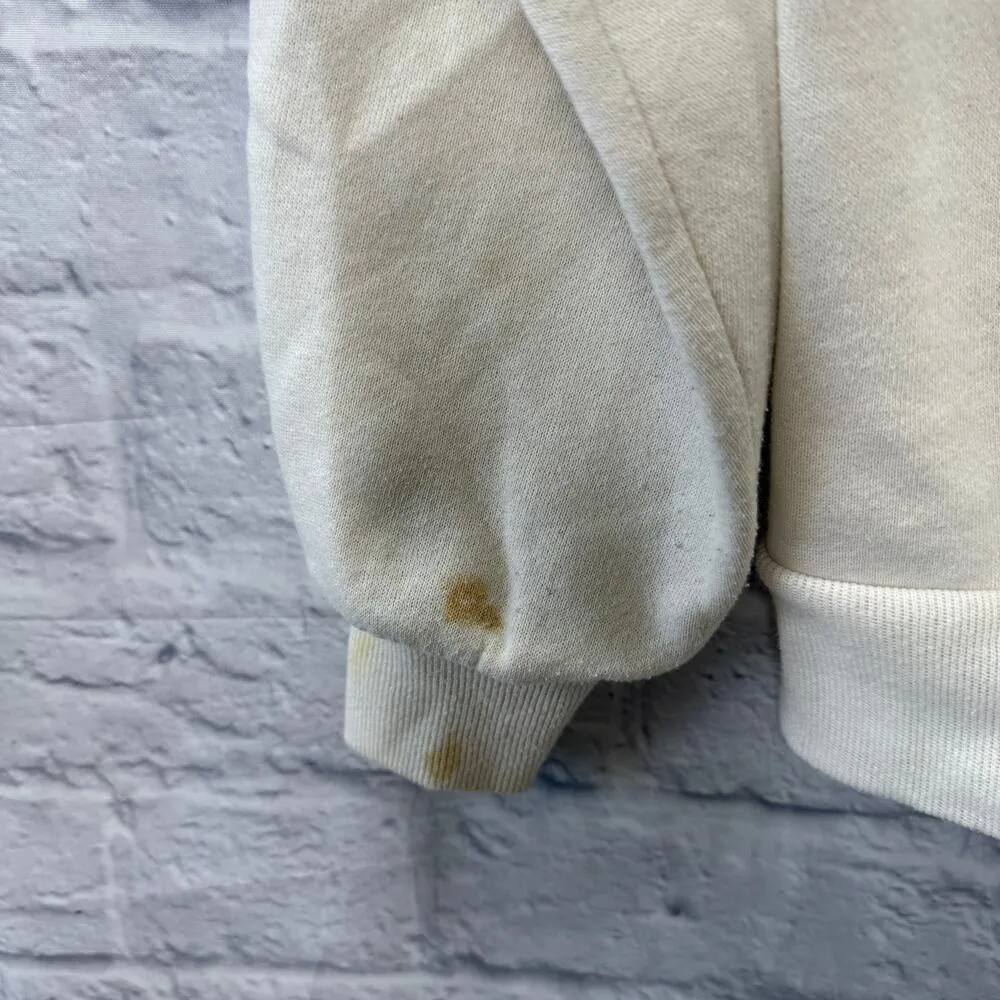 Vintage Jerzees Crewneck Sweatshirt Size L Off White Fall Pumpkin Grandma Scare - Image 10