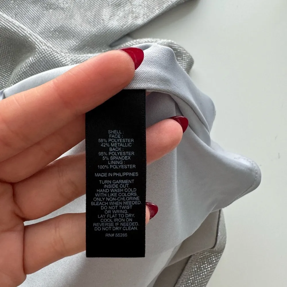 Express‎ Silver Cutout Sheath Dress Size 8 - Image 10