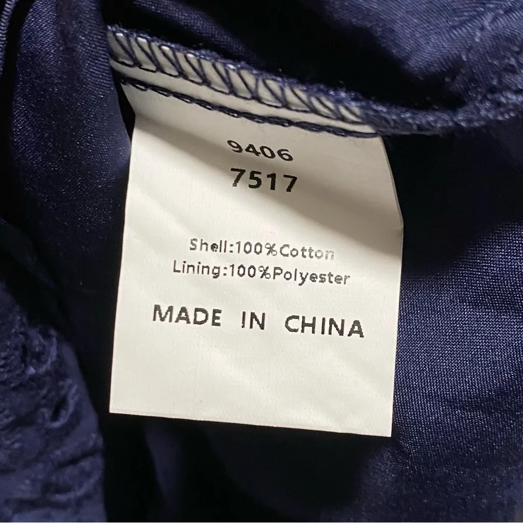 PrettyGarden Blue Eyelet Dress Women’s Size XL NWT Short Sleeve Midi - Image 5