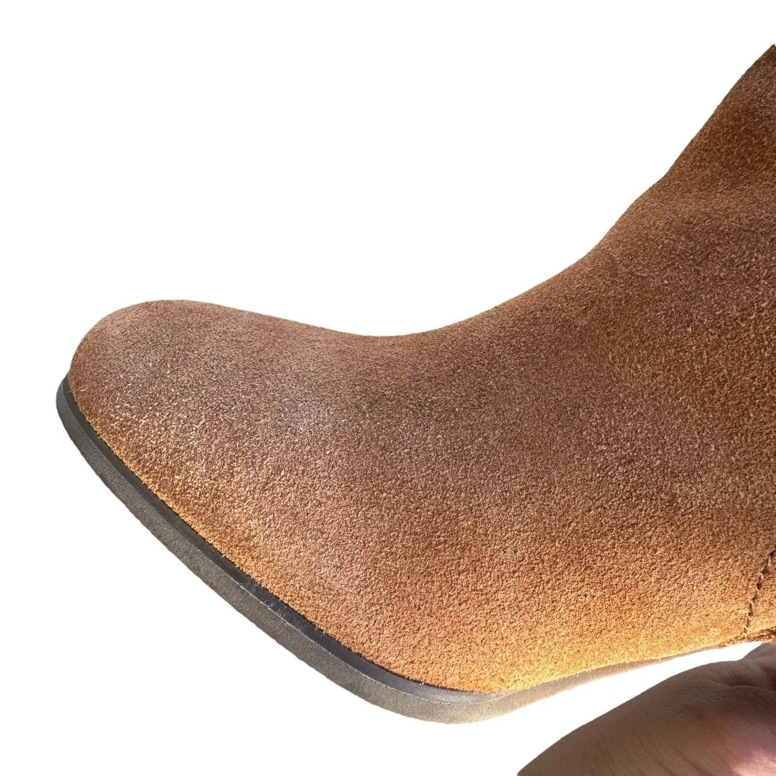 NEW VIONIC Ronnie Brown Suede Zip Heel Lace Up Ankle Booties 9.5 Classic Work - Image 10