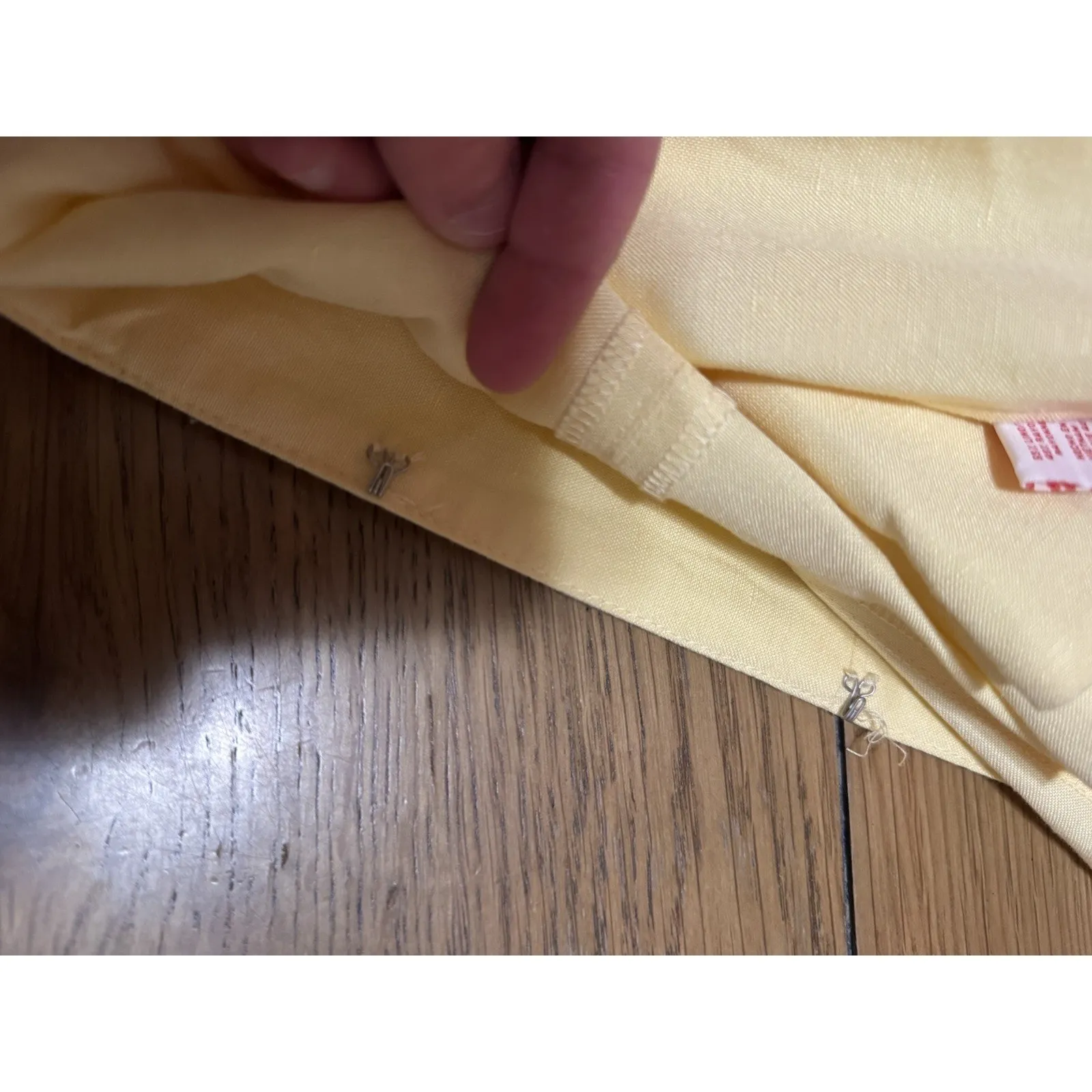 Ruby Rd Woman Size 20W Linen Blend Shirt Jacket Embroidered Yellow Floral Office - Image 12