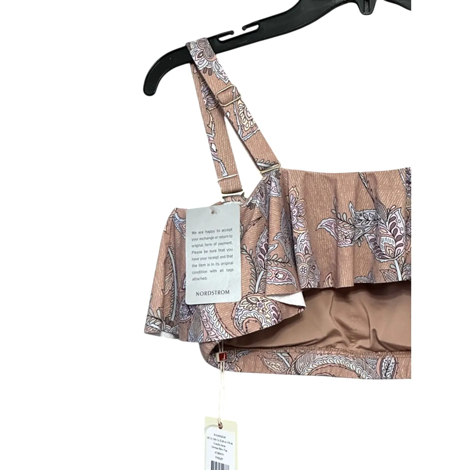 Artesands Bandeau Swim Top Frill Floral Design Stretch Multicolor Women's 12 NWT - Image 6