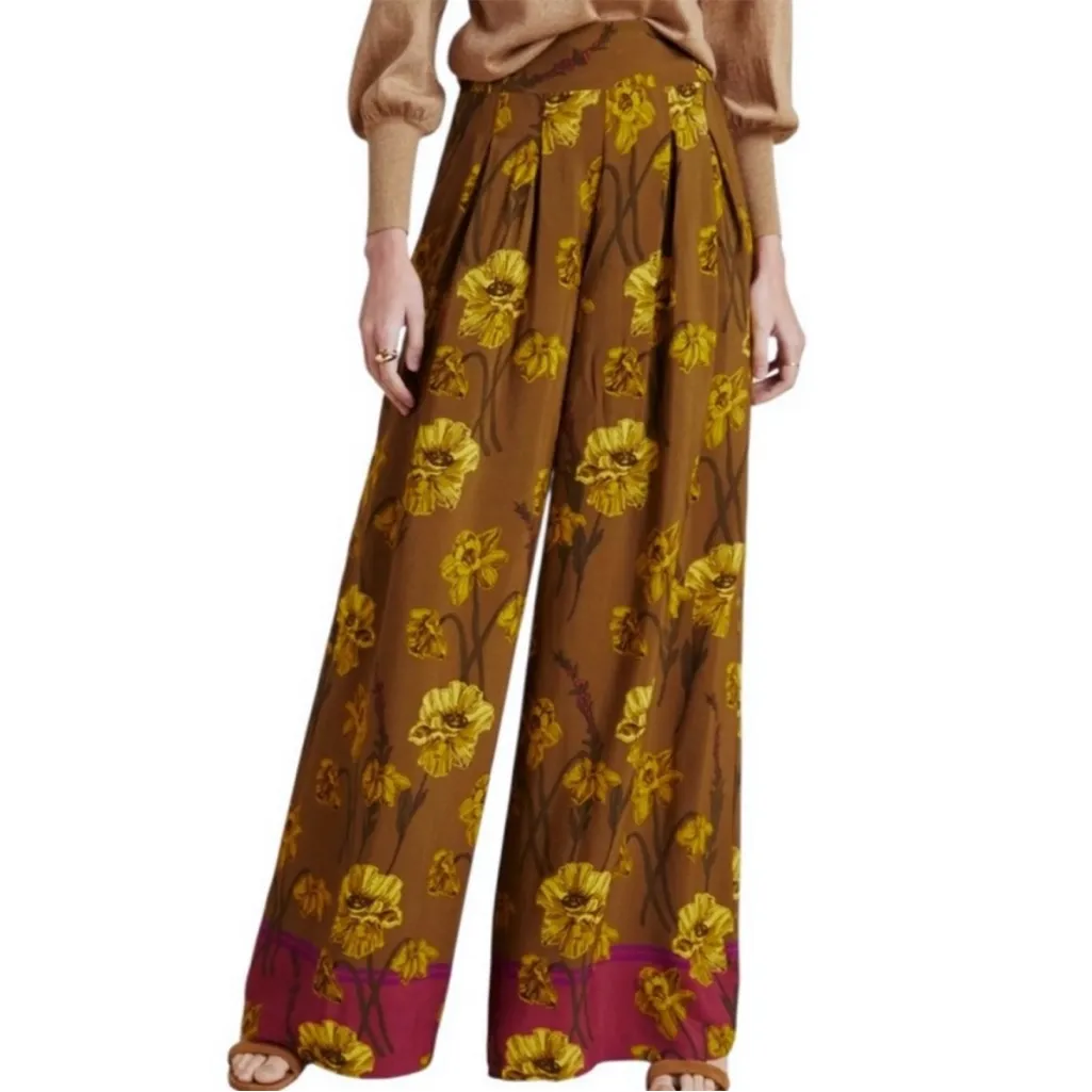 EUC Anthropologie Maeve Floral
Terrace Palazzo Pants Size XS - Image 3