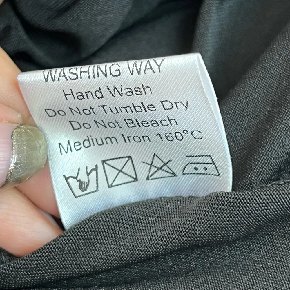 NWT medium L&B Boho Black Lace Layered Dress western - Image 11