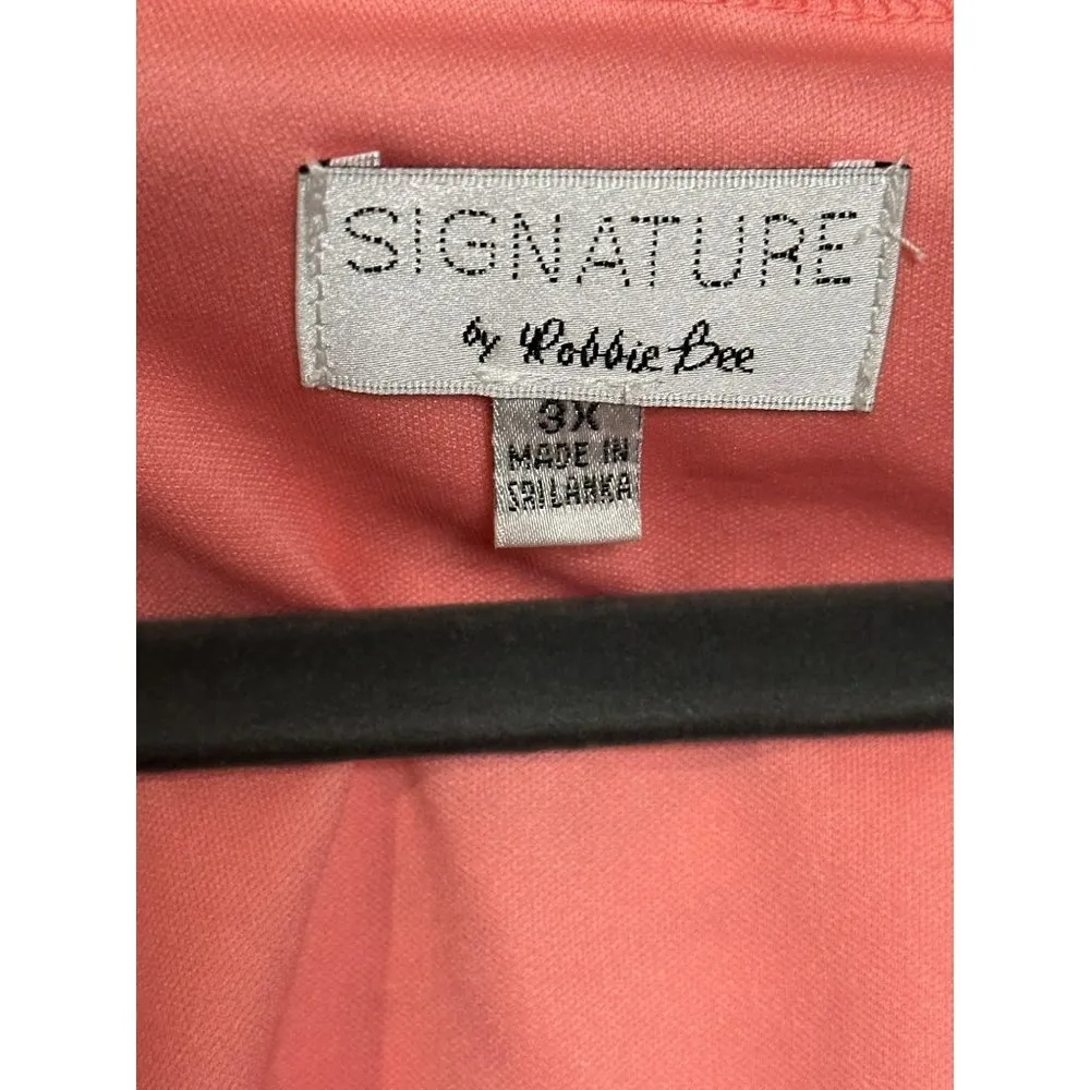 NWT Signature By Robbie Bee Ladies Short Sleeve Midi Scoop Neck Dress SZ 3X - Image 9