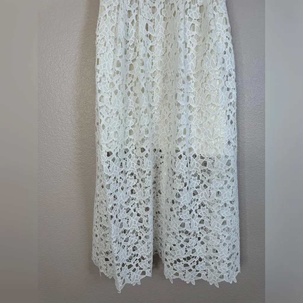 Astr The Label Midi Lace Dress White Medium Spaghettii Straps Revolve - Image 8