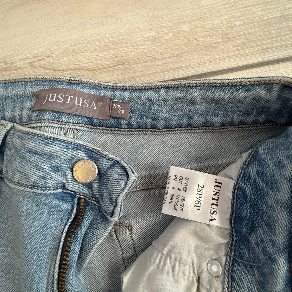 JUST USA Nyomi Mid Rise Slim Bootcut Jean Blue Size 6P NWT STITCH FIX - Image 10