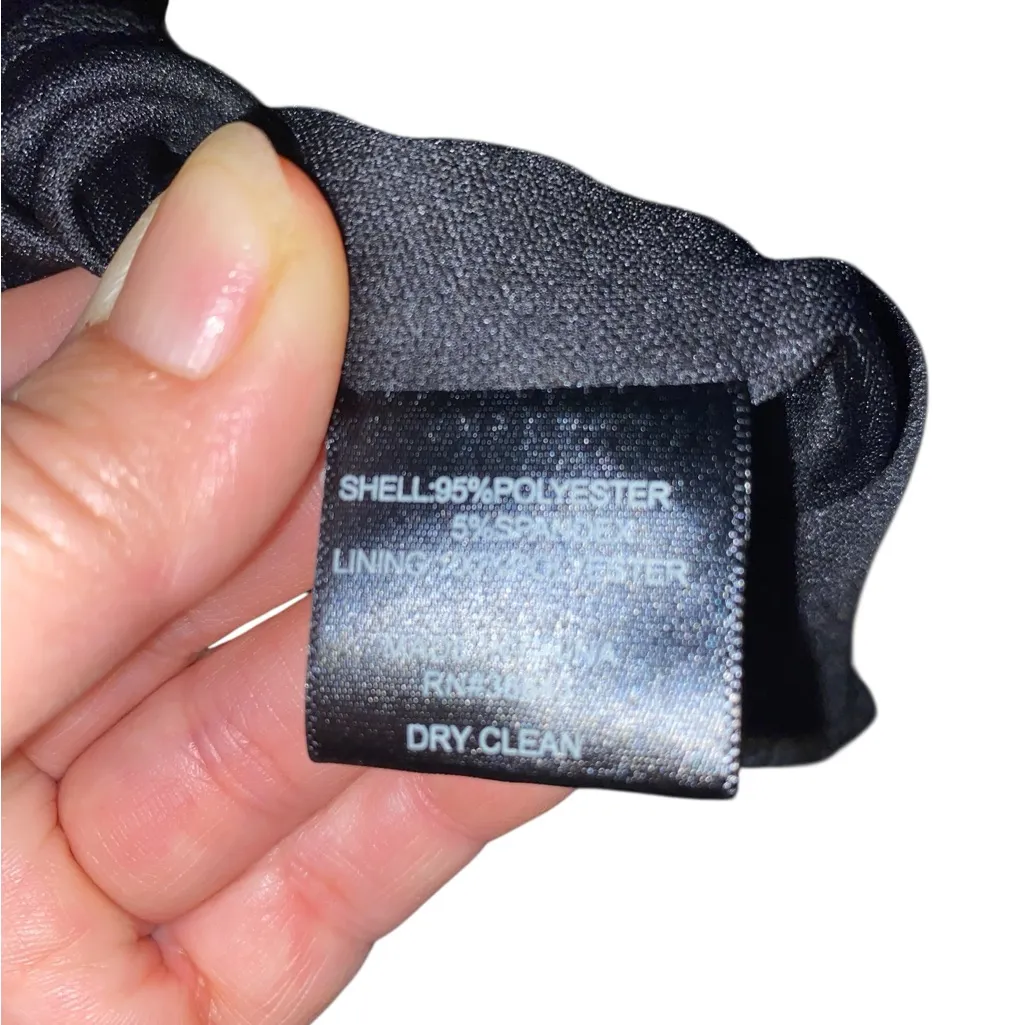 Sam Edelman Cowl Neck Jersey Asymmetrical Midi Black Sleeveless party Dress - Image 10