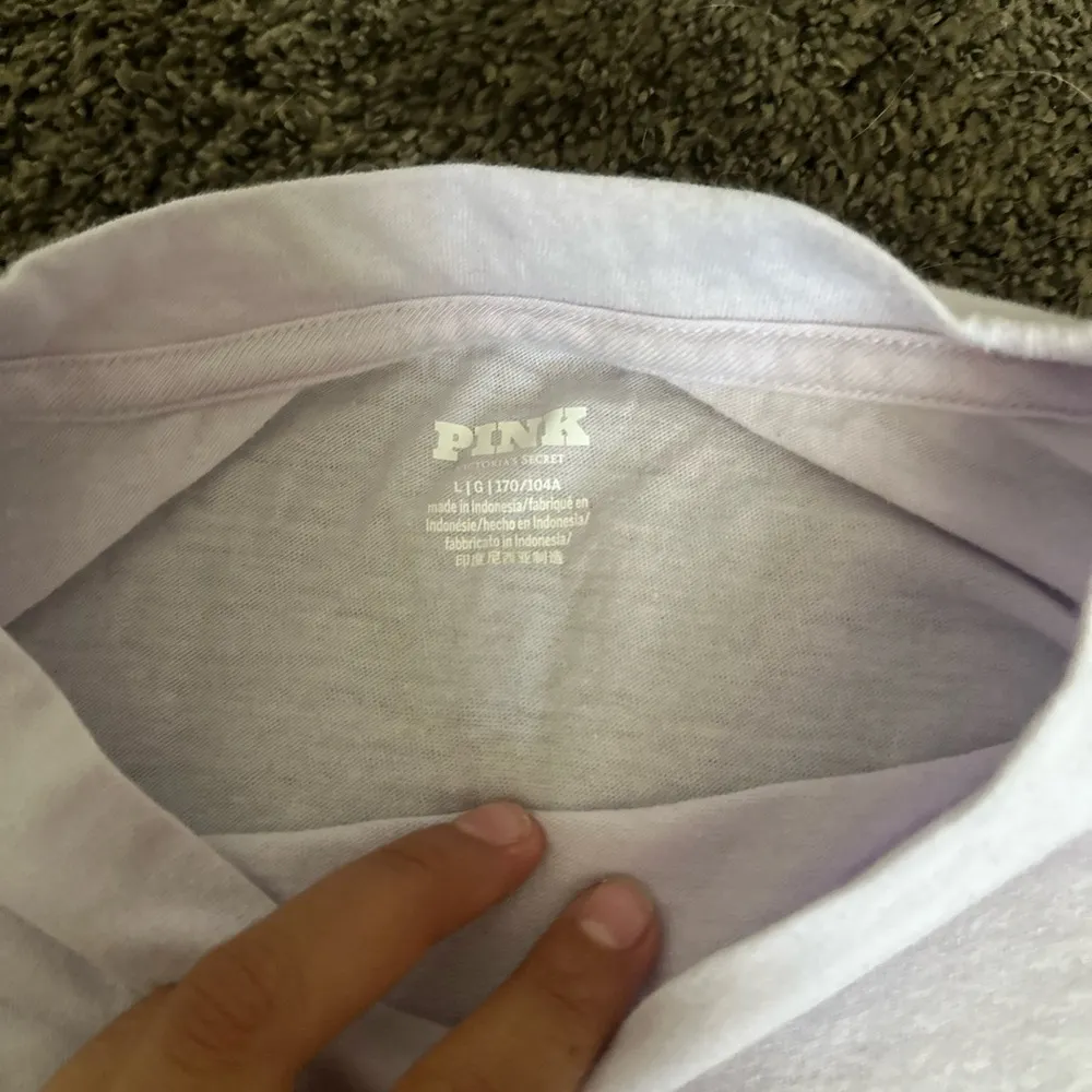 PINK Victoria's Secret Light Purple Crew Neck Short Sleeve Tee - Image 3