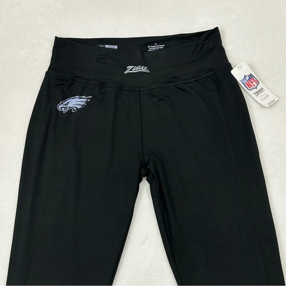 Philadelphia Eagles NFL Football Zubaz Black Athletic Yoga Pants Women’s Size XL - Image 2