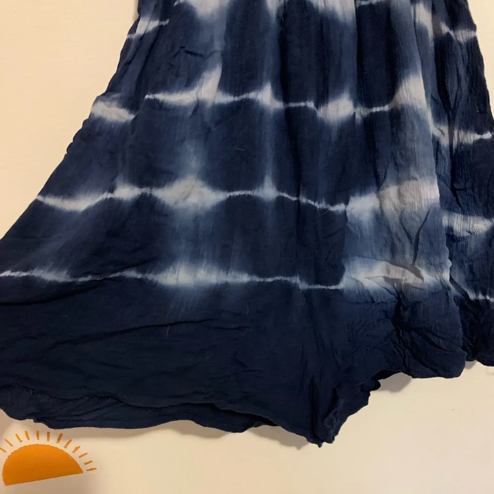 TieDye Flowy Romper Navy and White Blue - Image 3