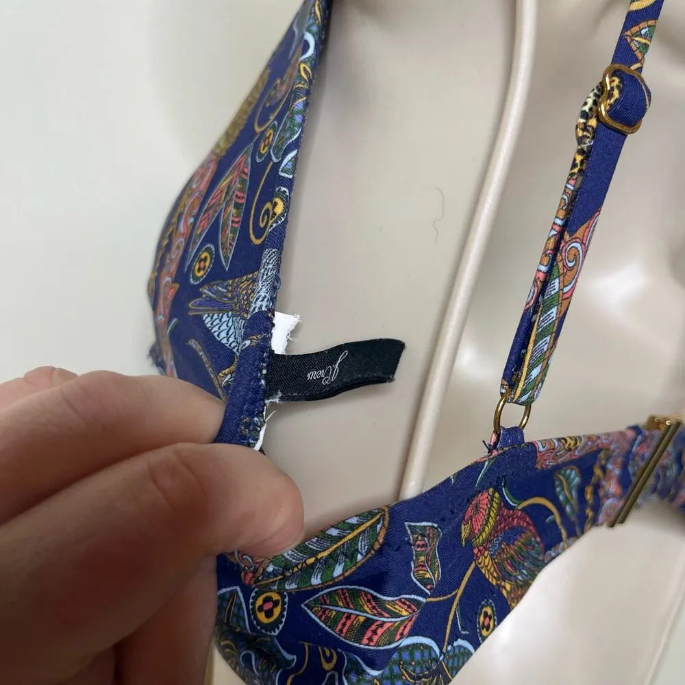 J.Crew Jungle Leopard Print Two Piece Swimsuit Blue Womens S - Image 7