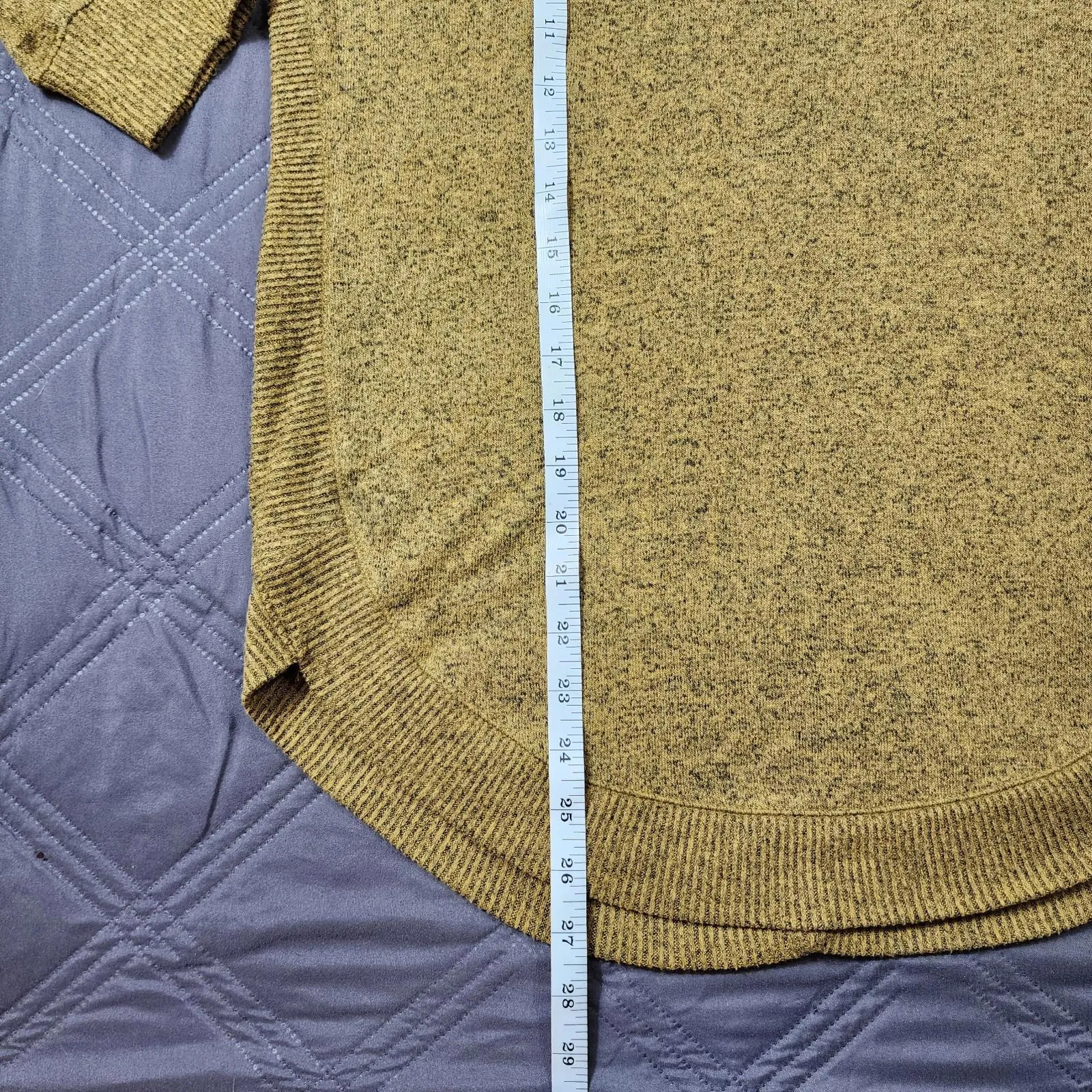 Maurices V-Neck Mustard Yellow Black Sweater 3/4 Sleeve Casual - Image 7