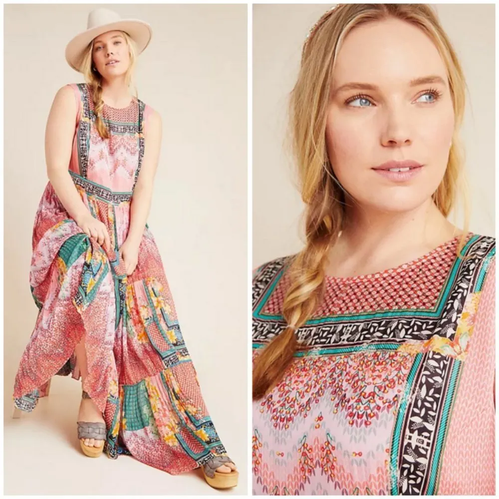 💕ANTHROPOLOGY BHANUNI By JYOTI💕 Alessandra Maxi Dress ~ Multi-Color Print 6 - Image 7