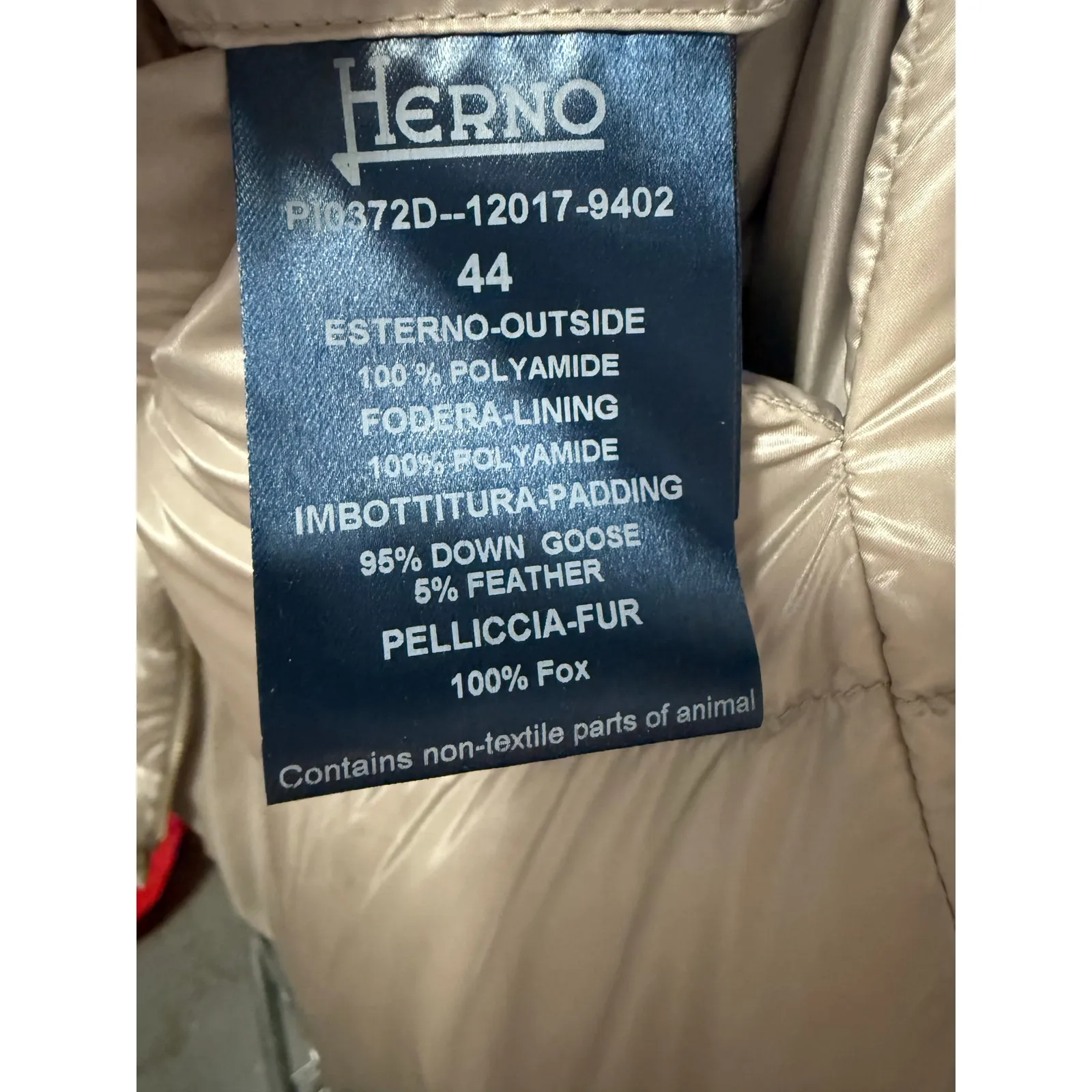 Herno  WOMENS GOOSE DOWN PUFFER SIZE EURO SIZE 44 - Image 8