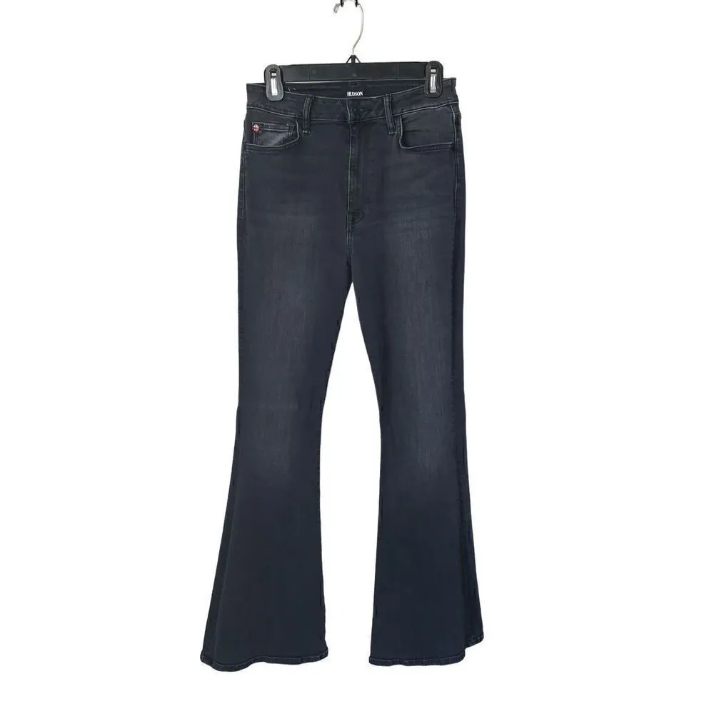Hudson Black Heidi Rogue High-Rise Flare Nebula Jeans - Image 7