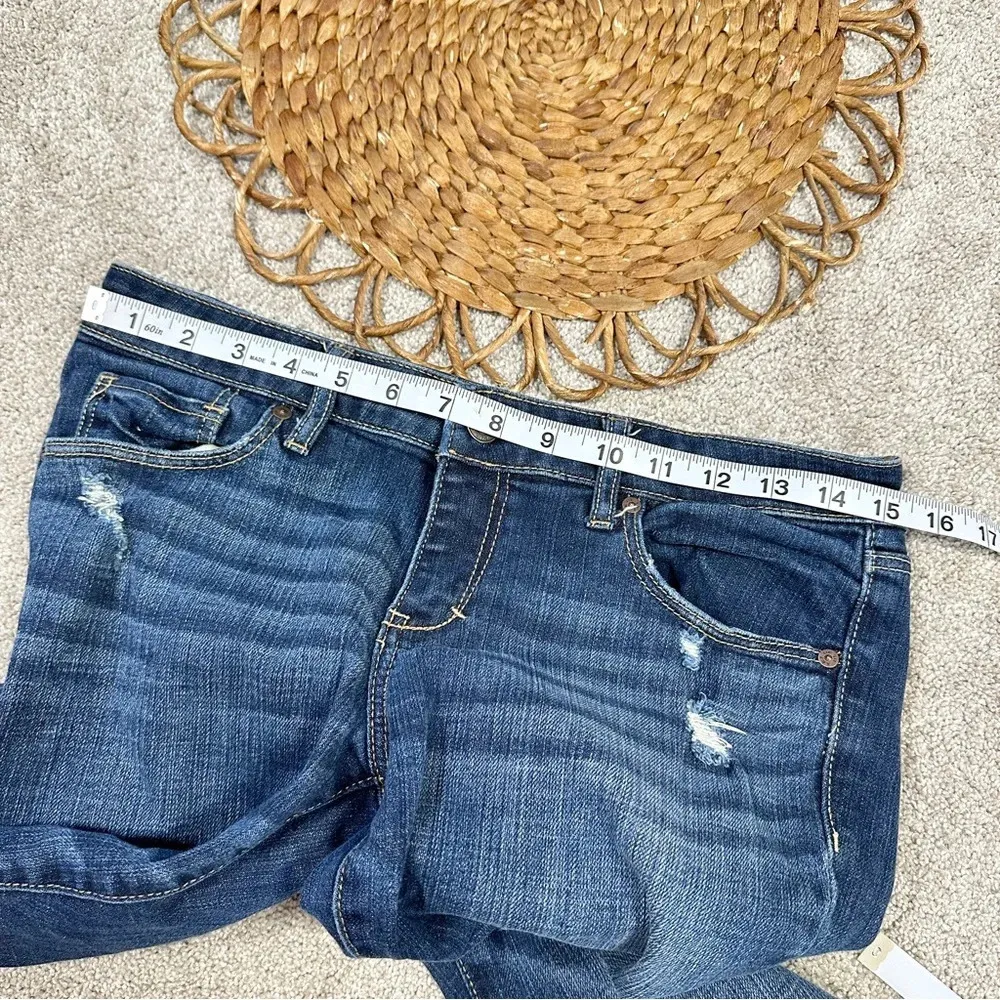 Abercrombie & Fitch The A&F Skinny Jeans Mid-Rise Distressed Raw Hem Size 28x35 - Image 12