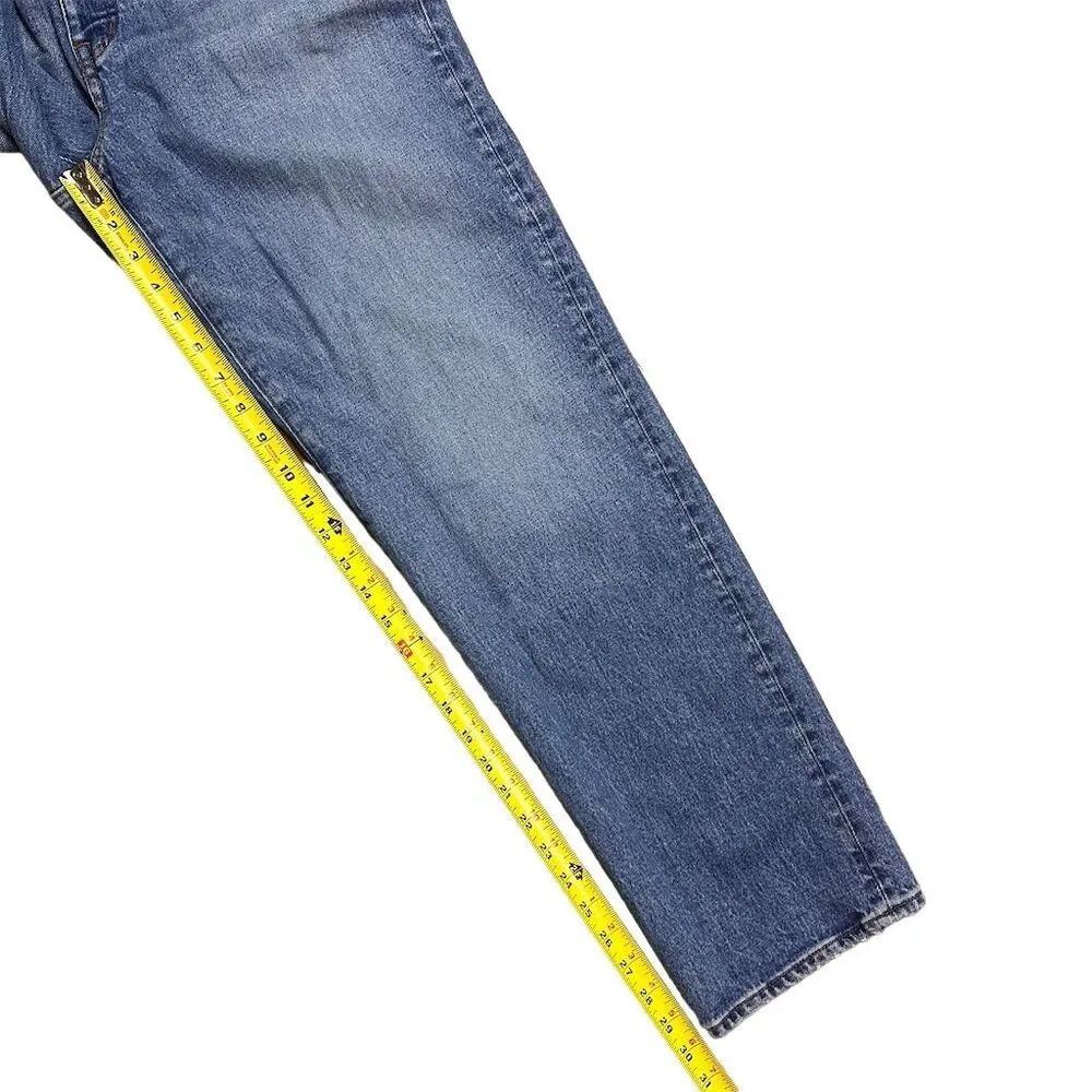 NWT Madewell Women's Tall Curvy 90’s Straight Crop Jeans Size 27T 27 Blue - Image 13