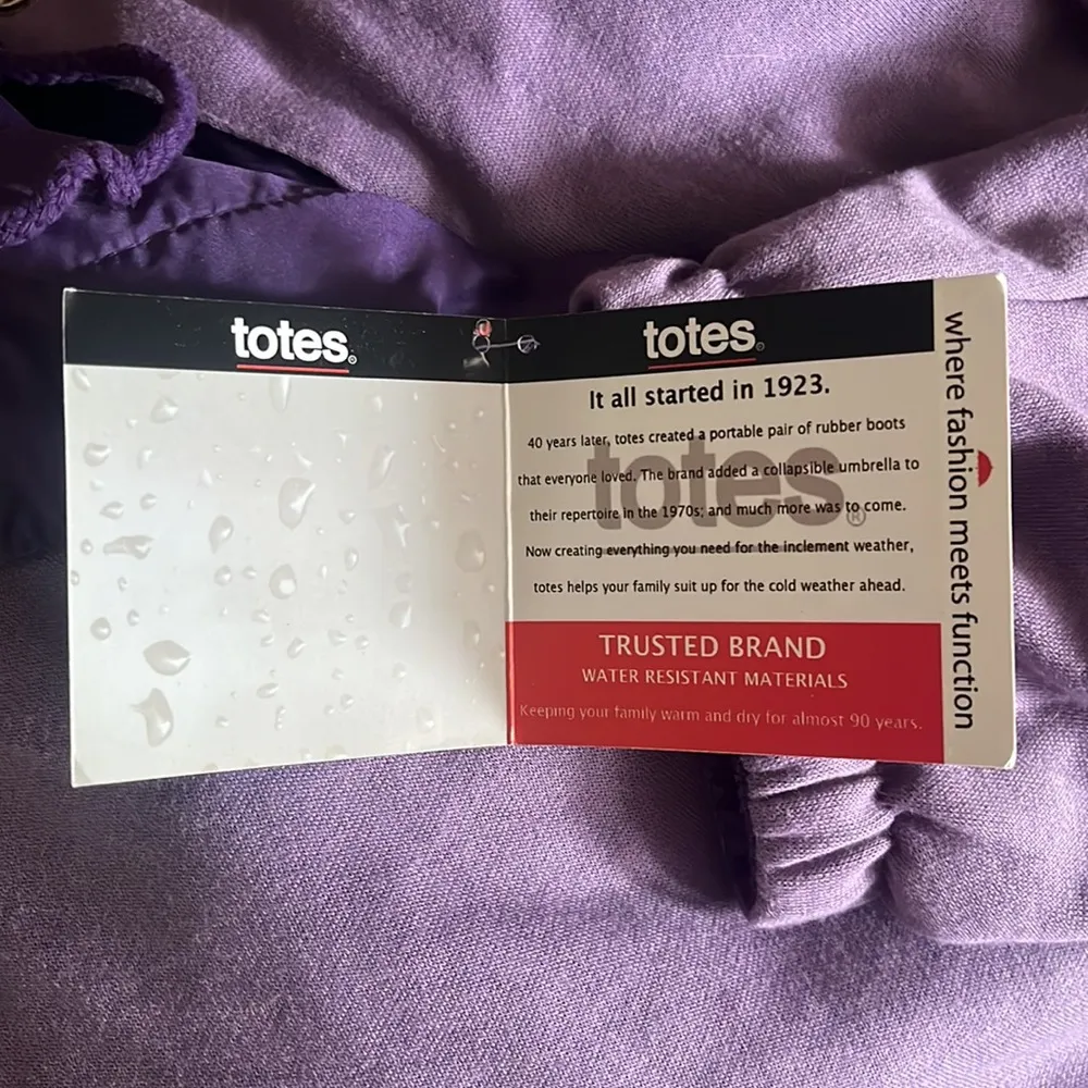 New! Totes water resistant jacket Purple Size 2X - Image 11