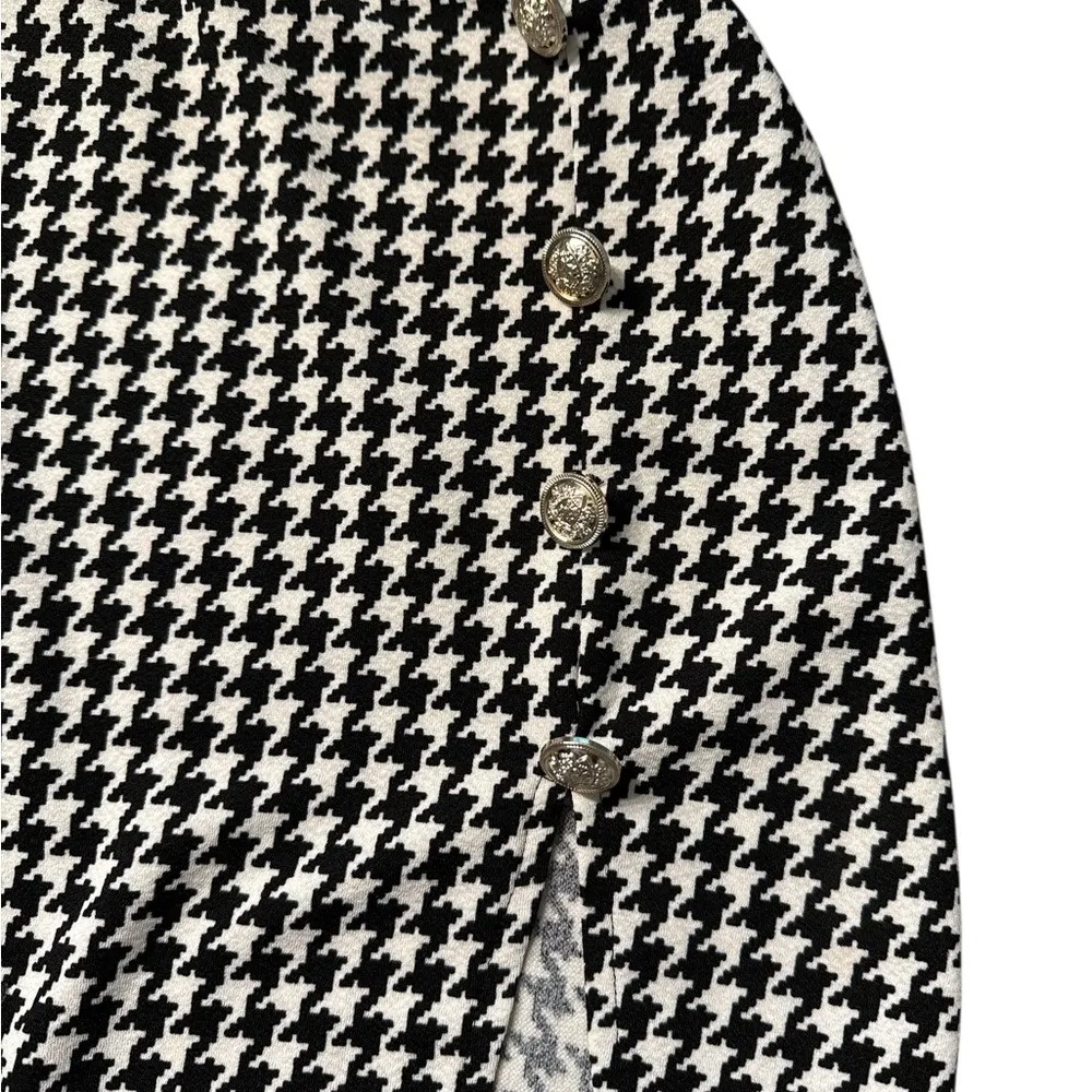 SHEIN Black and White Checkered Houndstooth Skirt - Image 5