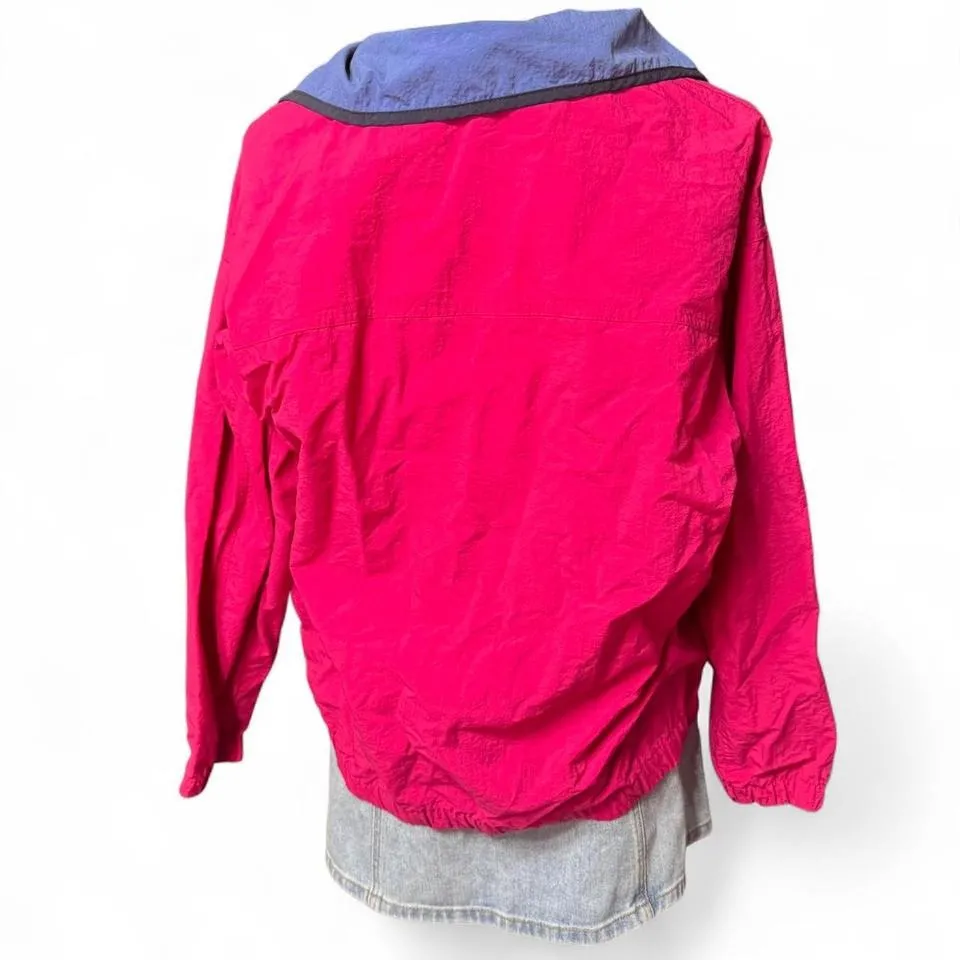 Columbia Women's L Pink Windbreaker Jacket Ron Jon Surf Shop Cocoa Beach Vintage Red Size L - Image 4