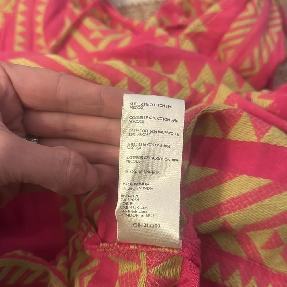 Maeve By Anthropologie Dominique Tunic Dress Pink Yellow Bright Small Petite - Image 10