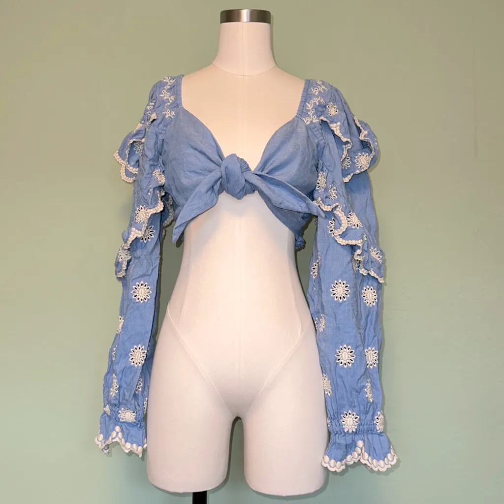 Milanti Crop Top in Faded Hydrangea - Image 6