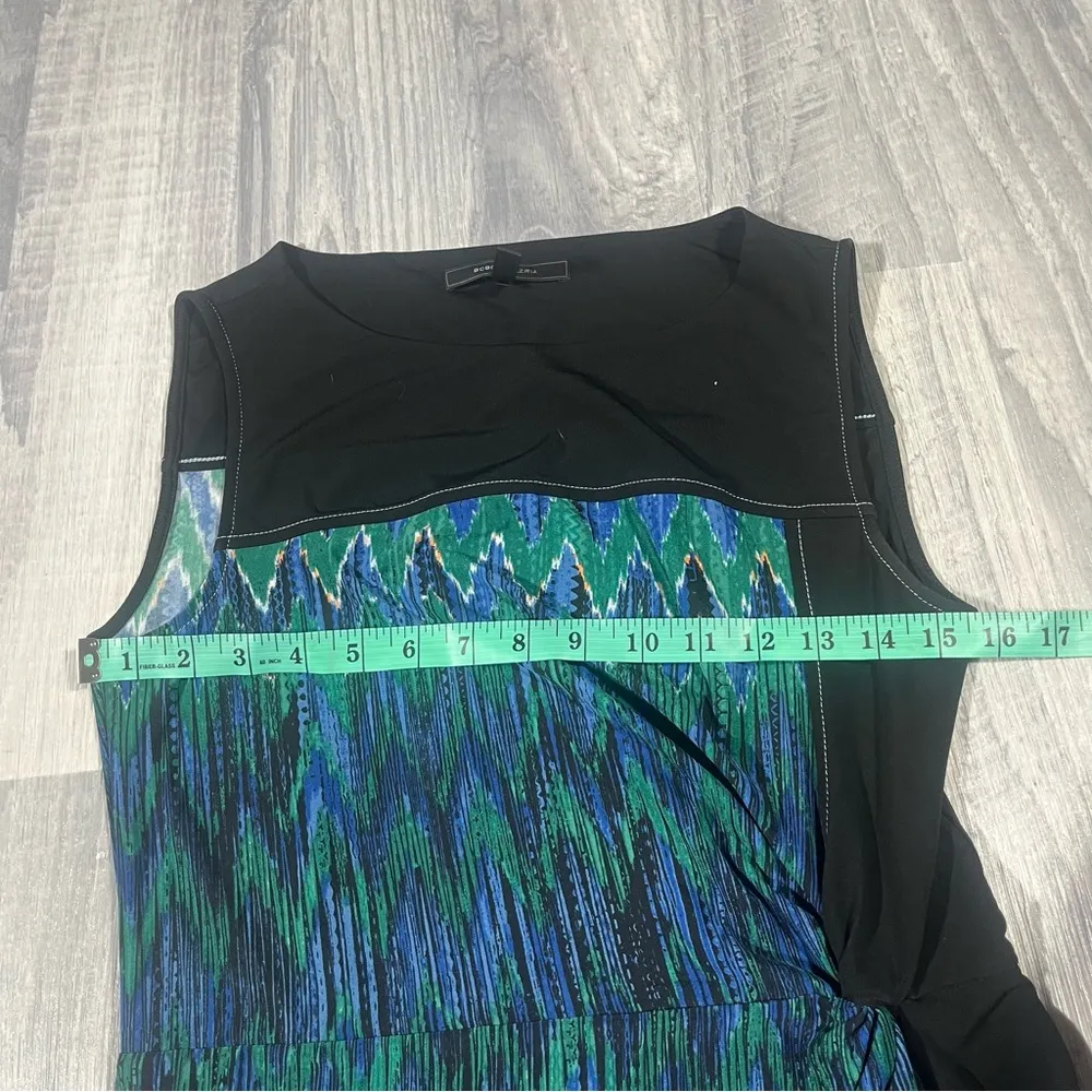 black and green chevron dress Dark Sage Long Halter Sleeveless High Split Plus Size Prom Dress main image 1