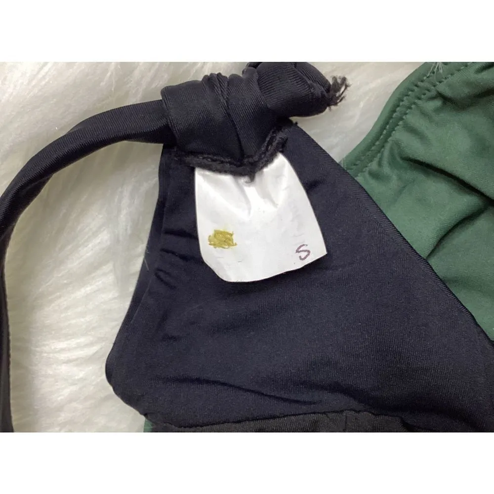 New. Pilyq green, black and nude color block swimsuit - Image 8