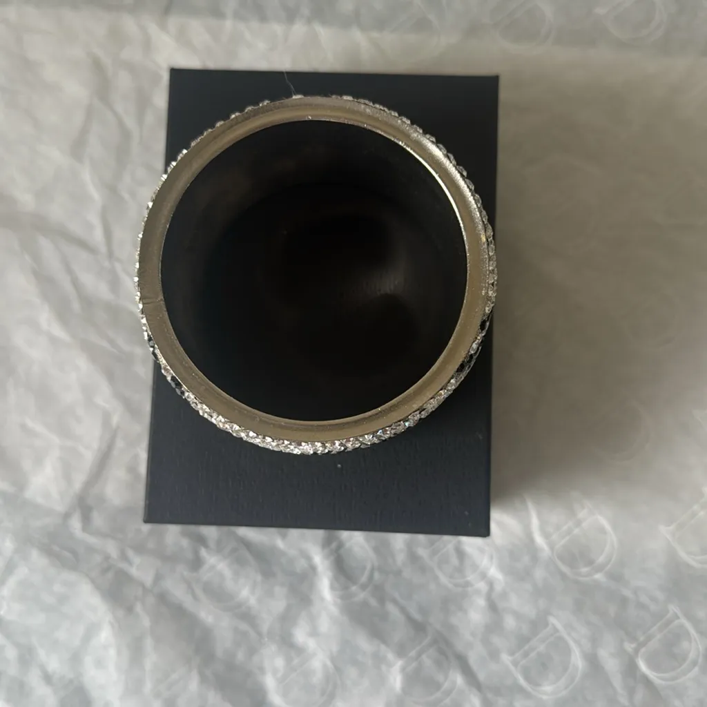 Stunning rhinestone bangle, black, and white new without tags - Image 7