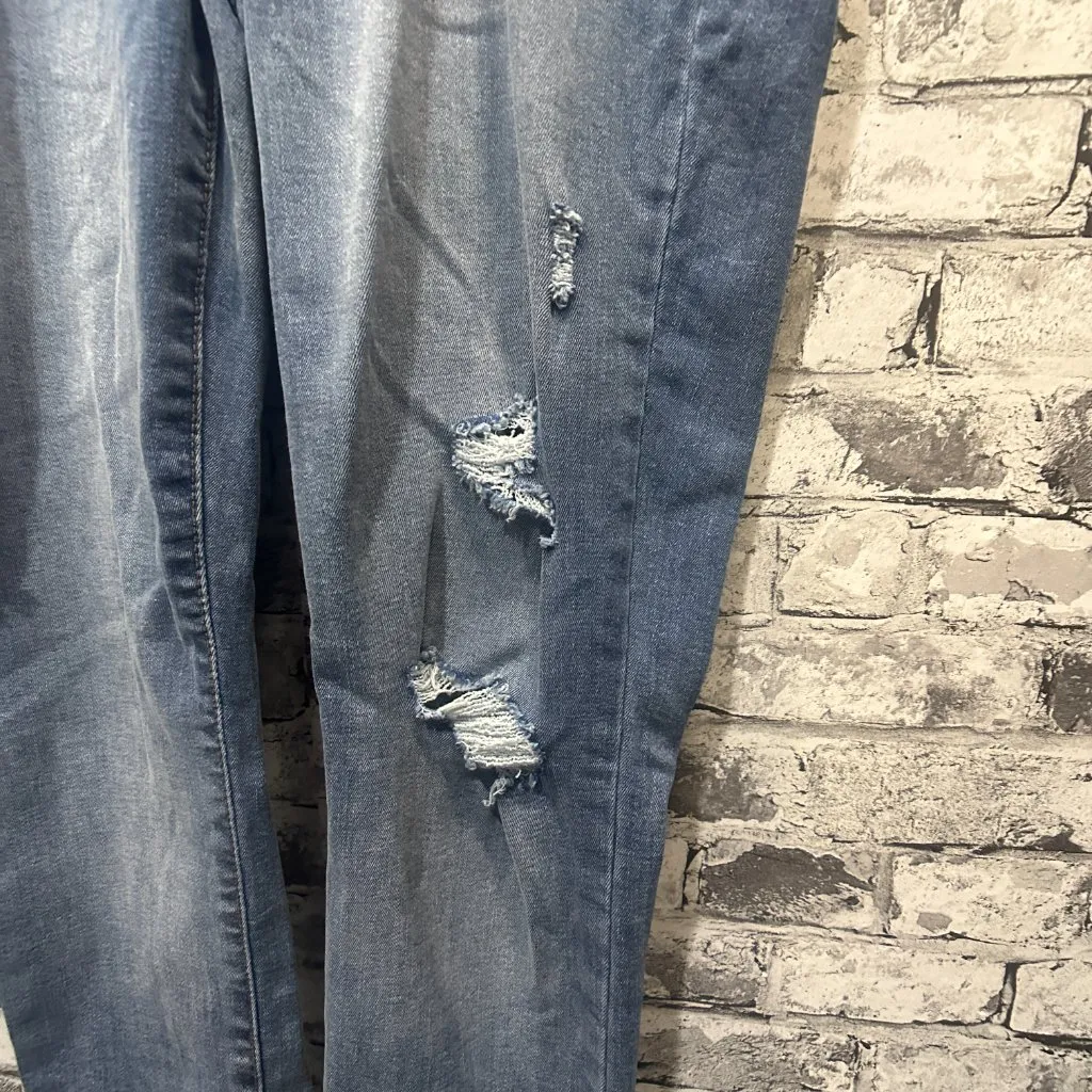 EUC REWASH New York Los Angeles Distressed Mid Rise Skinny Jeans Size 5/27 - Image 6