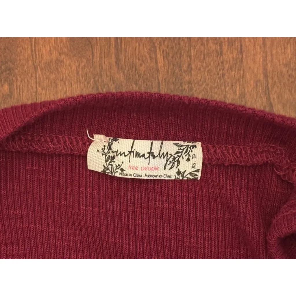 Intimately Free People Size Extra Small Wine Tank Top Red - Image 10