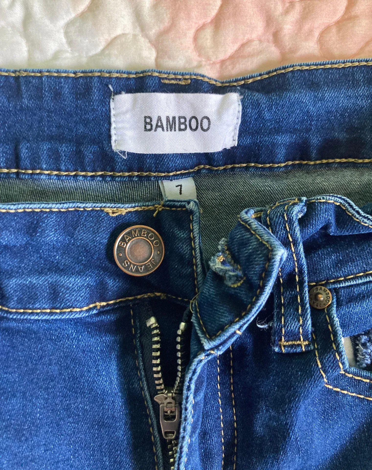 Bamboo Embroidered Flare Jeans - Image 4